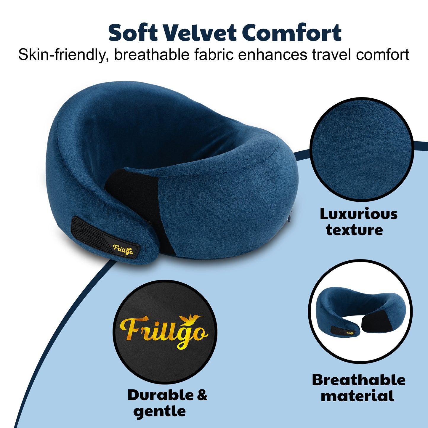 Travel Neck Pillow Blue | Ocean Drift