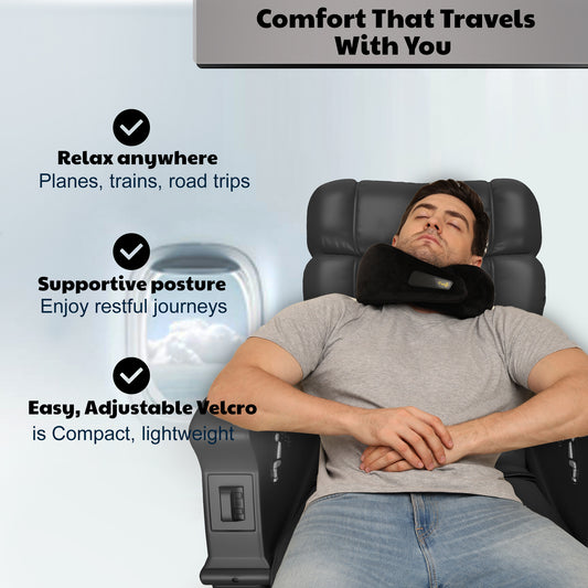 Travel Neck Pillow Black | Midnight Voyage