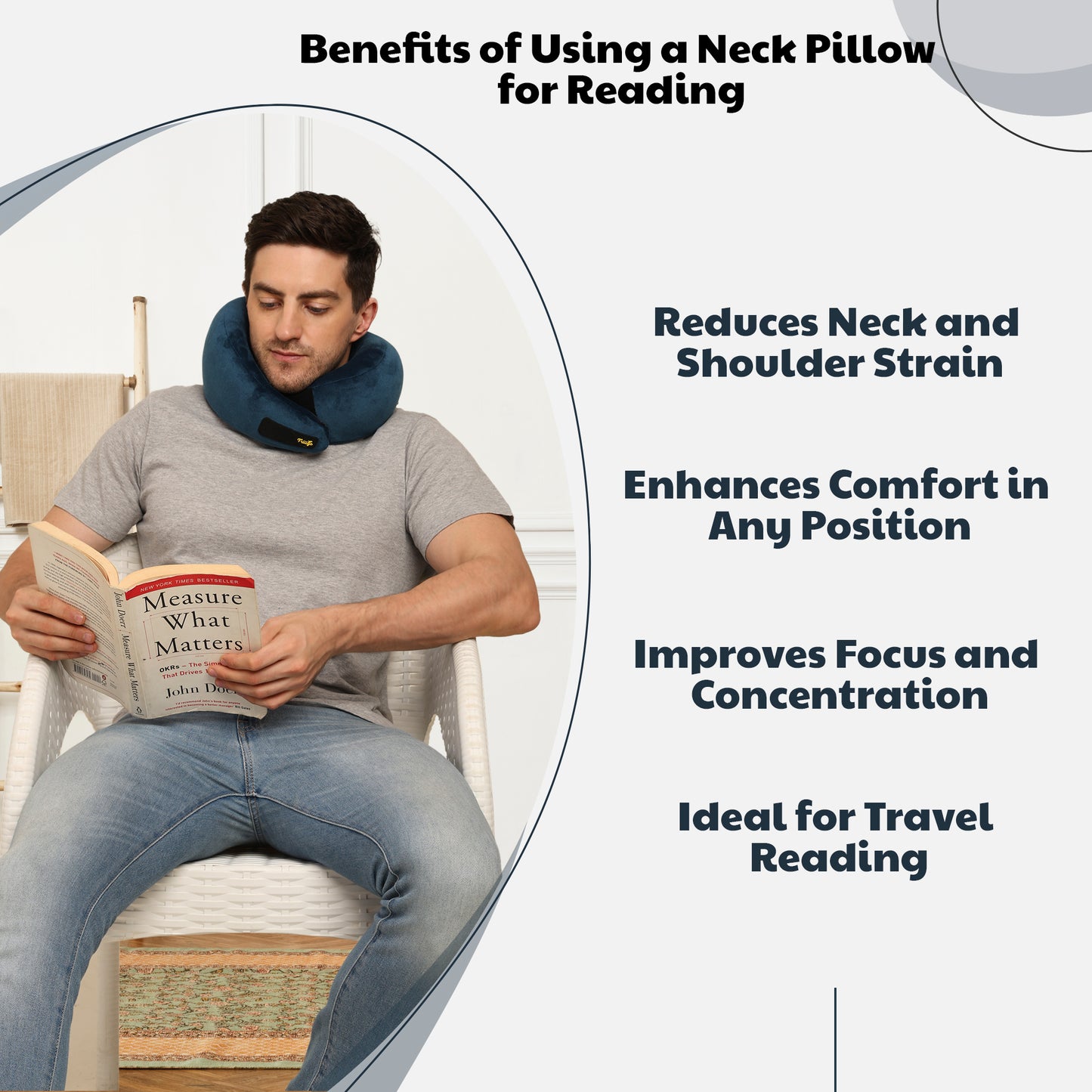 Travel Neck Pillow Blue | Ocean Drift