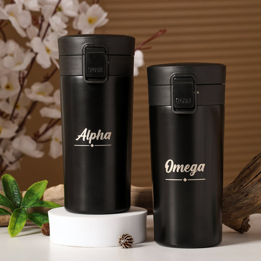 Alpha Omega Tumblers Set of 2 – Premium Insulated Stainless Steel Drinkware | Perfect Gift for Couples (Copy)