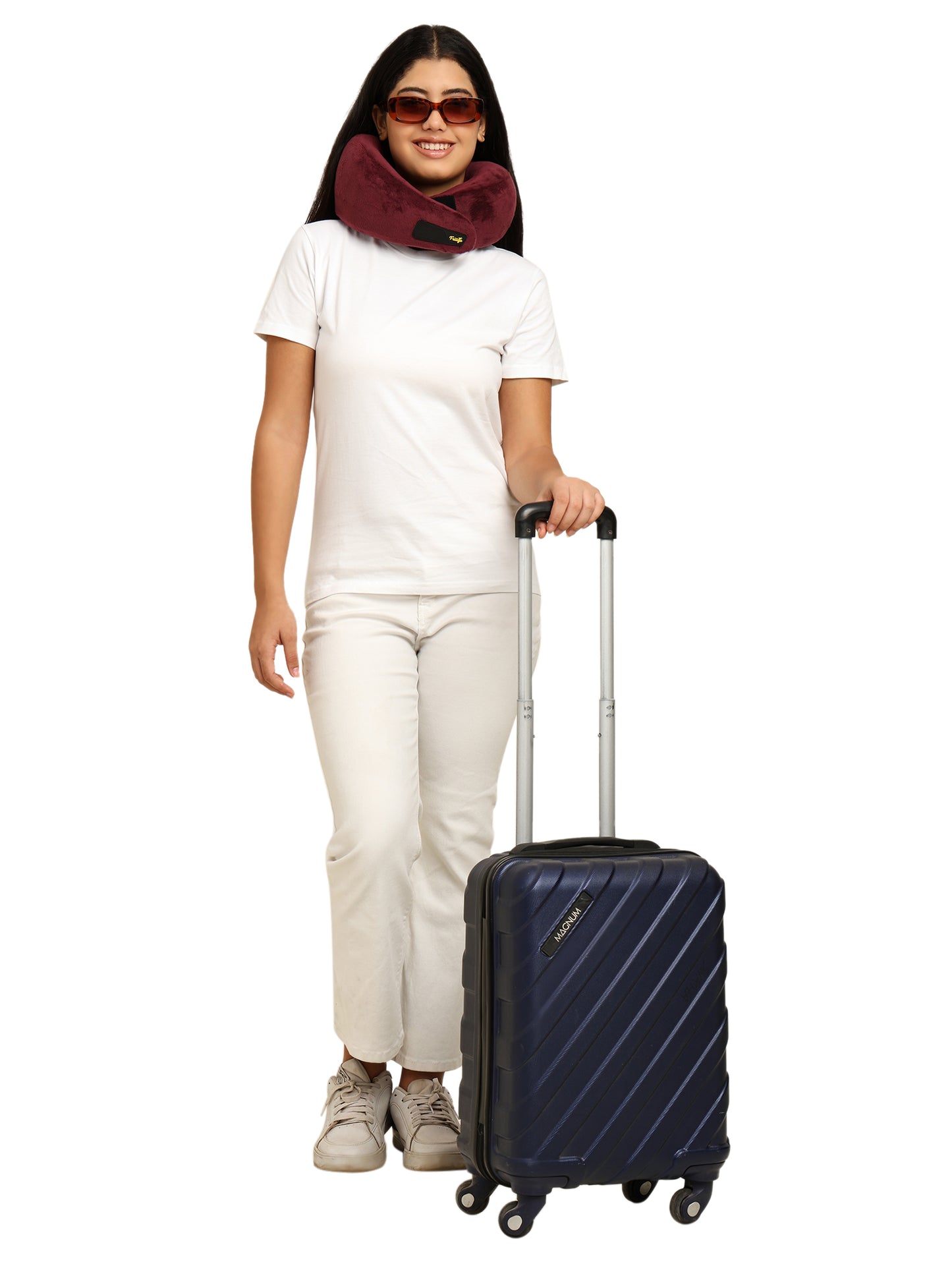 Travel Neck Pillow Wine | Deep Cranberry