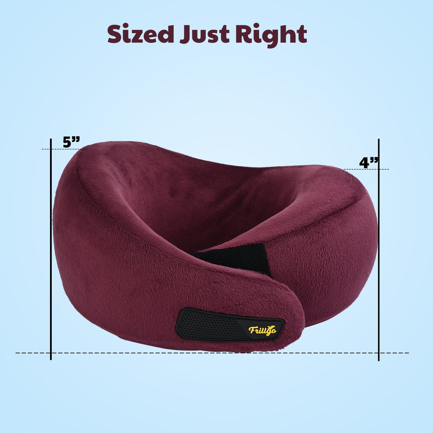 Travel Neck Pillow Wine | Deep Cranberry